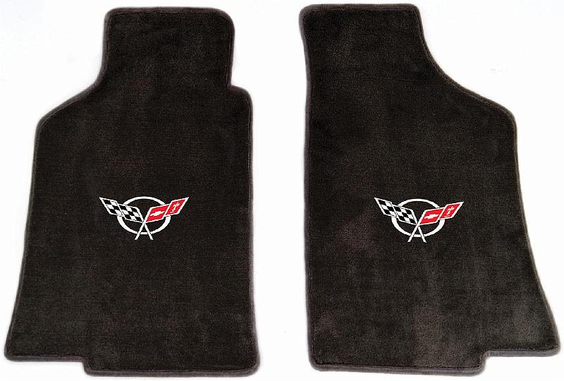 Coverking Custom Floor Mats - Front C5 Corvette, Emroidered Logo